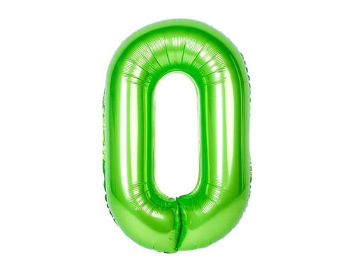 Picture of FOIL BALLOON NUMBER 0 GREEN 40 INCH